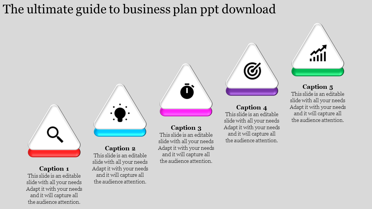 Free - Triangular business plan PPT download and Google slides